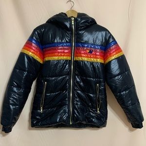 NEW Aviator nation WOMEN'S 5 STRIPE PUFF JACKET